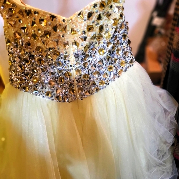 Terani Couture Yellow/Gold Prom Dress - Picture 9 of 14